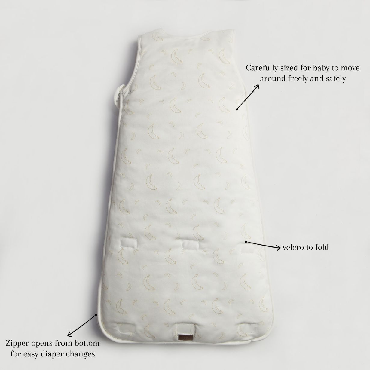 Ivory Cream Banana Baby Sleeping Bag