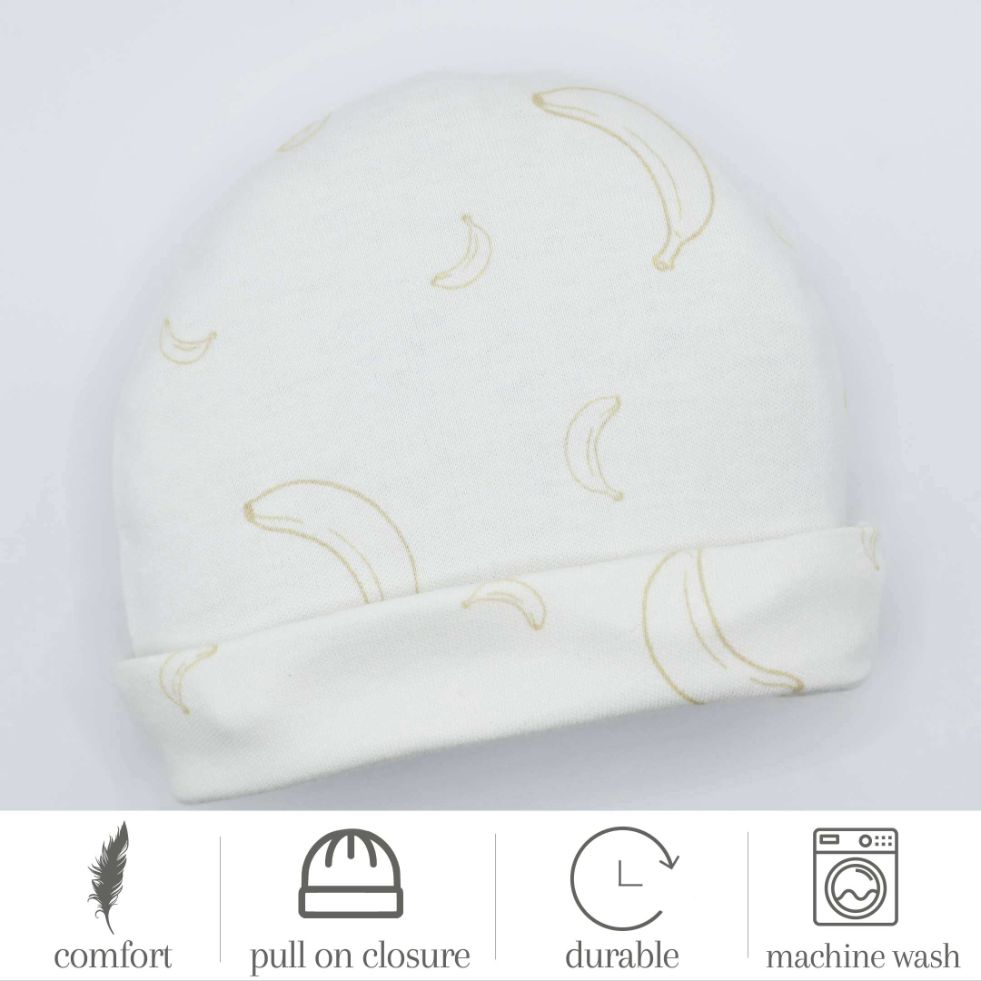 Baby Cap Ivory Cream Banana