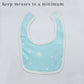 Pack of 3 Bibs Set Light Blue (Stripes, Clouds, Stars)