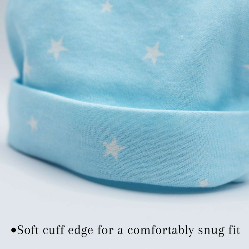 Baby Cap Light Blue Stars