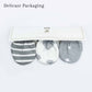 Pair of 3 Baby Mittens Grey (Stripes, Clouds, Stars)