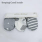 Pair of 3 Baby Booties Grey (Stripes, Clouds, Stars)