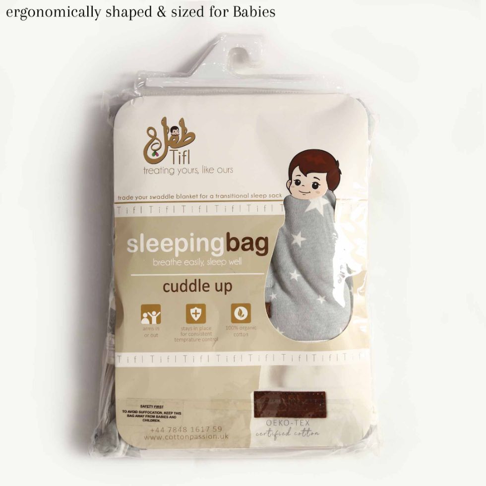 Grey Stars Baby Sleeping Bag