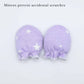 Pair of 3 Baby Mittens Lilac (Stripes, Clouds, Stars)