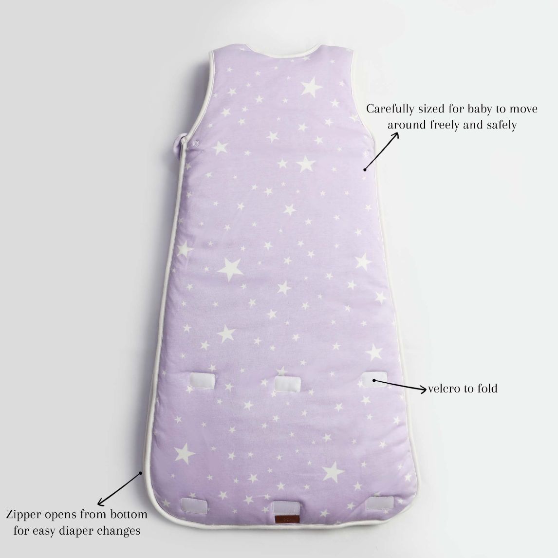 Lilac Stars Baby Sleeping Bag