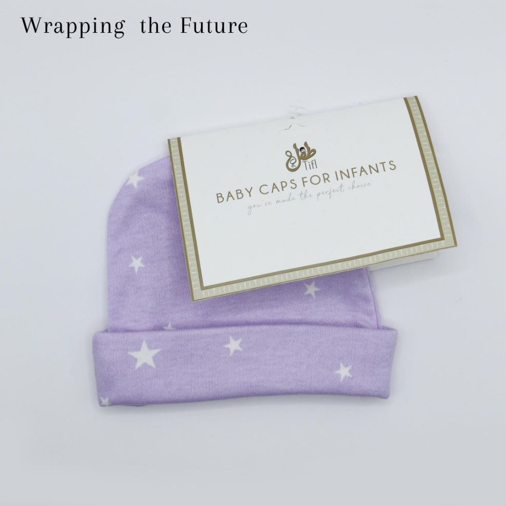 Baby Cap Lilac Stars