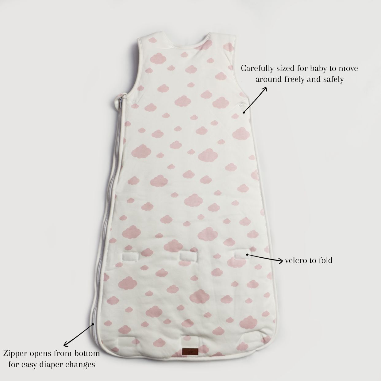 Lilac Clouds Baby Sleeping Bag