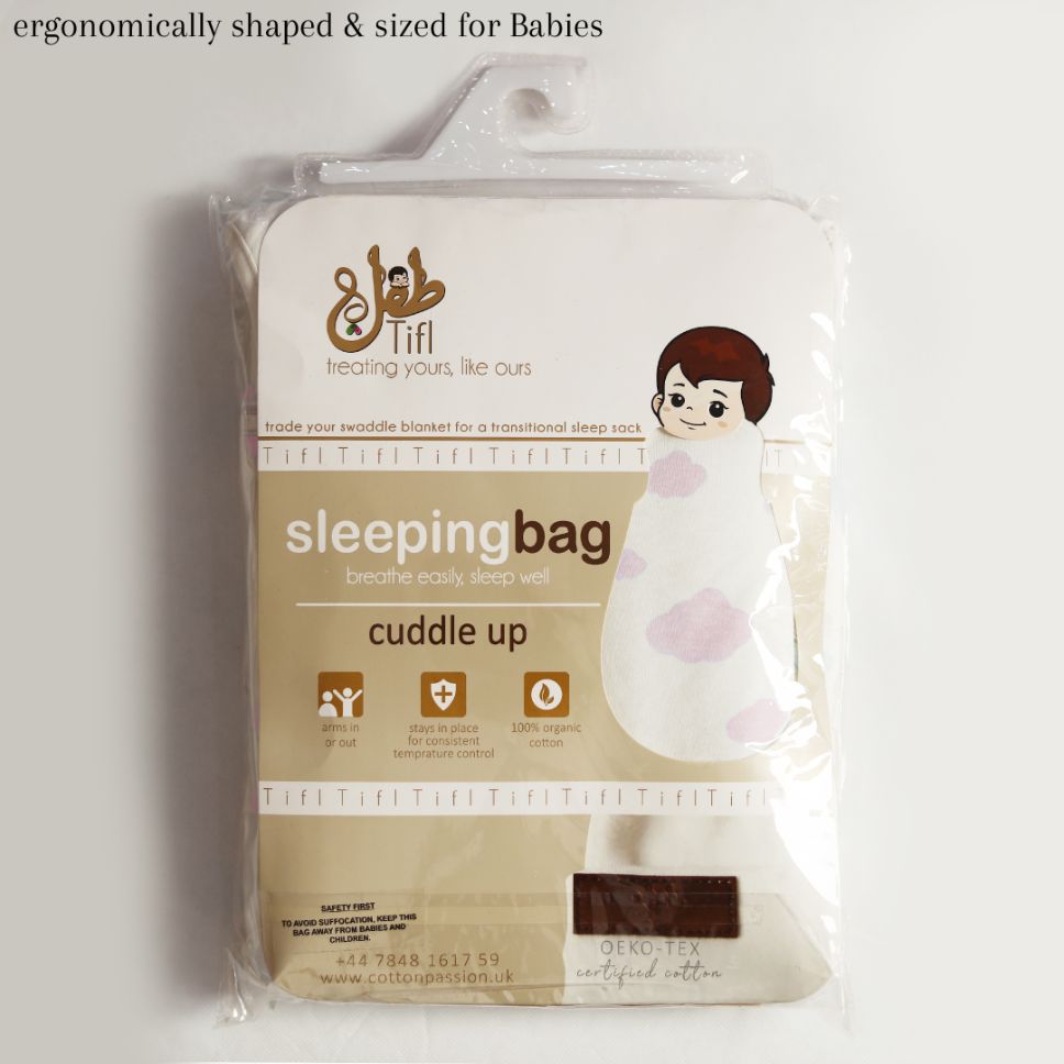 Lilac Clouds Baby Sleeping Bag