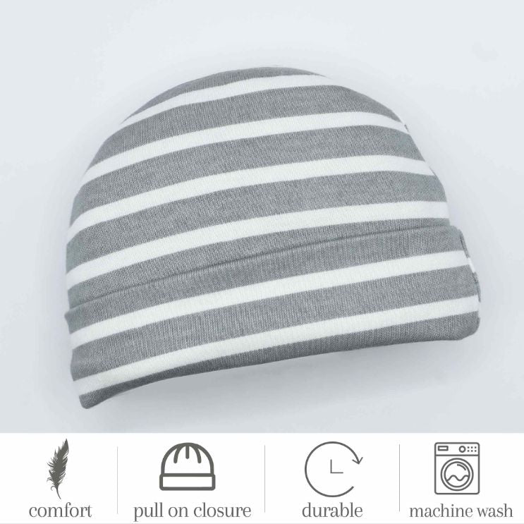 Baby Cap Grey Strips