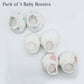 Pair of 3 Baby Booties (ABC, Sun, Banana)